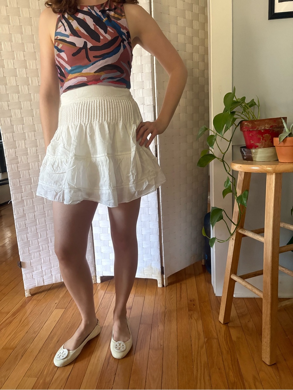 Betsey Johnson Multicolor Striped Performance Top